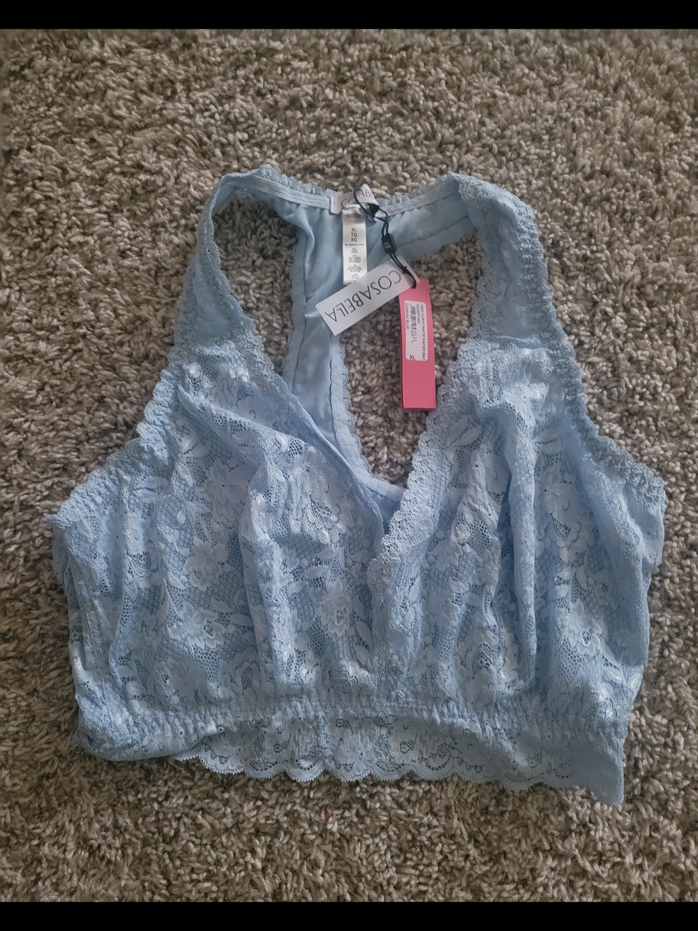 Cosabella Pale Blue Lace Racerback Bralette